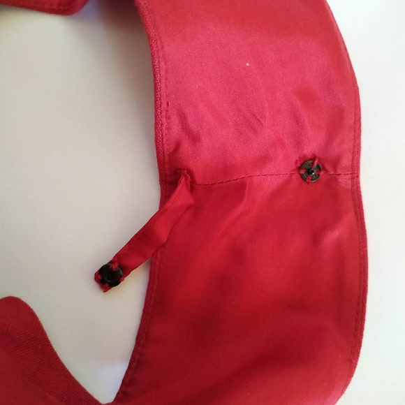 COPY - Sundance red dress linen / silk size P4 - Picture 12 of 13